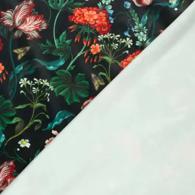 -Fluweel stof - digitaal bloemen - zwart - 1912-069 - Fluweel stof - digitaal bloemen - zwart - 1912-069