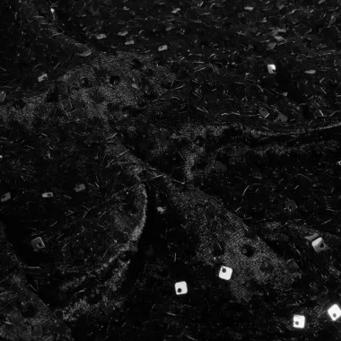 -Pailletten stof - fluweel - zwart - 24307-069 - Pailletten stof - fluweel - zwart - 24307-069