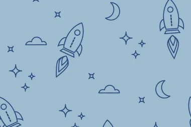 -Flanel stof - raketten - babyblauw - 26/24333-003 - Flanel stof - raketten - babyblauw - 26/24333-003