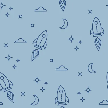 -Flanel stof - raketten - babyblauw - 26/24333-003 - Flanel stof - raketten - babyblauw - 26/24333-003