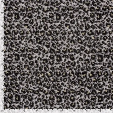 -Fleece stof - sherpa fleece - jacquard - luipaardprint - beige - 26/24394-052 - Fleece stof - sherpa fleece - jacquard - luipaardprint - beige - 26/24394-052