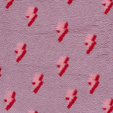 -Fleece stof - sherpa fleece - jacquard - bliksem - roze - 26/24390-014 - Fleece stof - sherpa fleece - jacquard - bliksem - roze - 26/24390-014