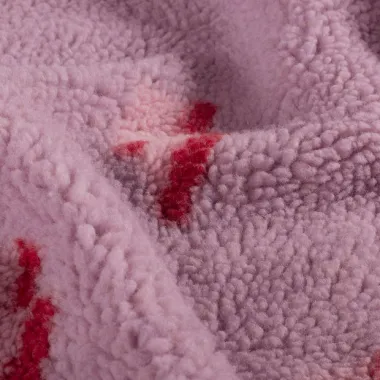 -Fleece stof - sherpa fleece - jacquard - bliksem - roze - 26/24390-014 - Fleece stof - sherpa fleece - jacquard - bliksem - roze - 26/24390-014