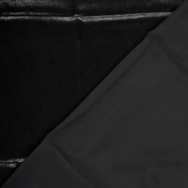 -Satijn stof - stretch - foliedruk - zwart - 24315-069 - Satijn stof - stretch - foliedruk - zwart - 24315-069