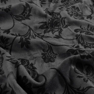 -Nicky Velours – Blumen – Dunkelgrau – 24372-068 - Nicky Velours – Blumen – Dunkelgrau – 24372-068