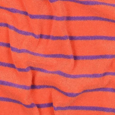 -Badstof - rekbare badstof - yarn dyed stripes - oranje - 26/3807-001 - Badstof - rekbare badstof - yarn dyed stripes - oranje - 26/3807-001