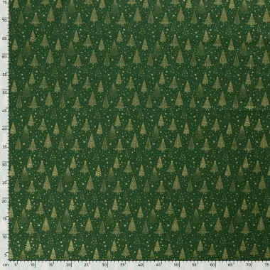 -Weihnachtsstoff – Baumwollpopeline – Folien-Weihnachtsbäume – grün – 20710-025 - Weihnachtsstoff – Baumwollpopeline – Folien-Weihnachtsbäume – grün – 20710-025