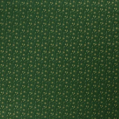 -Kerststof - katoen poplin - folie kerststerren - groen - 20711-025 - Kerststof - katoen poplin - folie kerststerren - groen - 20711-025