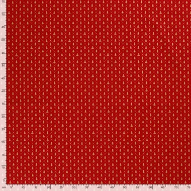 -Kerststof - katoen poplin - folie kerstbomen - rood - 20714-015 - Kerststof - katoen poplin - folie kerstbomen - rood - 20714-015