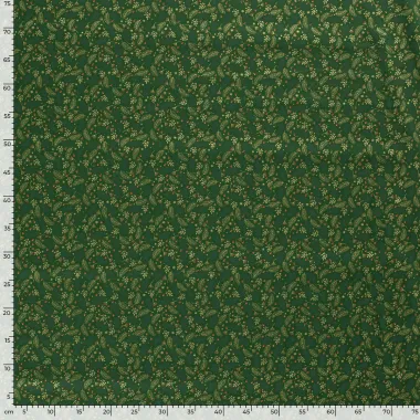 -Kerststof - katoen poplin - folie kersttakken - groen - 20715-025 - Kerststof - katoen poplin - folie kersttakken - groen - 20715-025