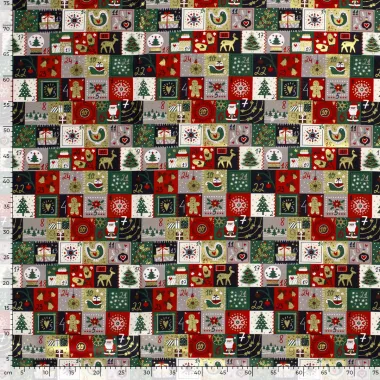 -Weihnachtsstoff – Baumwollpopeline – verschiedene Weihnachtsmotive – mehrfarbig – 20724-008 - Weihnachtsstoff – Baumwollpopeline – verschiedene Weihnachtsmotive – mehrfarbig – 20724-008