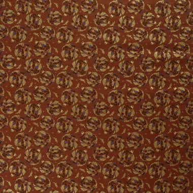 -Kerststof - katoen poplin - folie kersttakken - brique - 20750-056 - Kerststof - katoen poplin - folie kersttakken - brique - 20750-056