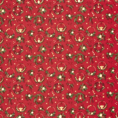 -Kerststof - katoen poplin - folie diverse kerstmotieven - rood - 22703-015 - Kerststof - katoen poplin - folie diverse kerstmotieven - rood - 22703-015