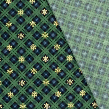 -Weihnachtsstoff – Flanell – Folie Schneeflocke – grün – 22710-025 - Weihnachtsstoff – Flanell – Folie Schneeflocke – grün – 22710-025
