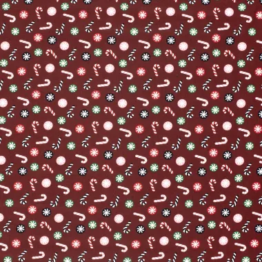 -Kerststof - katoen poplin - zuurstokken - rood - 22734-015 - Kerststof - katoen poplin - zuurstokken - rood - 22734-015