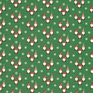 -Weihnachtsstoff – Baumwollpopeline – Gnome & Weihnachtssterne – grün – 22735-025 - Weihnachtsstoff – Baumwollpopeline – Gnome & Weihnachtssterne – grün – 22735-025
