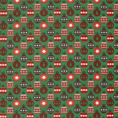 -Kerststof - katoen poplin - kerstballen - groen - 22736-025 - Kerststof - katoen poplin - kerstballen - groen - 22736-025