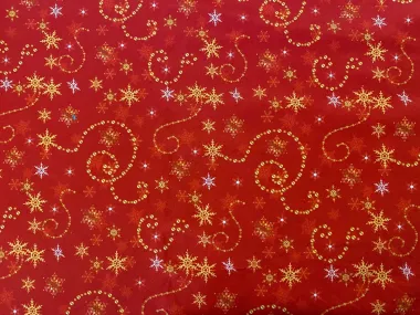 -Kerststof - texture - kerststerren - rood - 6795-1 - Kerststof - texture - kerststerren - rood - 6795-1