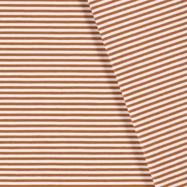 -Tricot stof - garengeverfd - strepen - brique - 11813-056 - Tricot stof - garengeverfd - strepen - brique - 11813-056