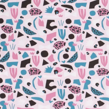 -Tricot stof - abstract - lichtroze - 19627-011 - Tricot stof - abstract - lichtroze - 19627-011