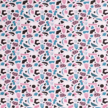 -Tricot stof - abstract - lichtroze - 19627-011 - Tricot stof - abstract - lichtroze - 19627-011