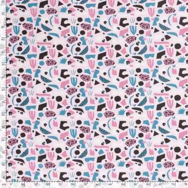 -Tricot stof - abstract - lichtroze - 19627-011 - Tricot stof - abstract - lichtroze - 19627-011