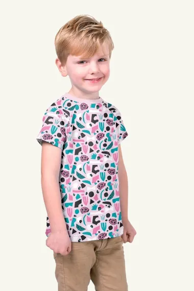 -Tricot stof - abstract - lichtroze - 19627-011 - Tricot stof - abstract - lichtroze - 19627-011