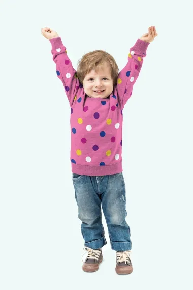 -Tricot stof - French Terry - stippen - roze - 19637-012 - Tricot stof - French Terry - stippen - roze - 19637-012