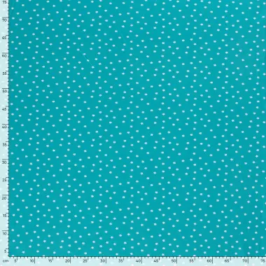 -Tricot stof - bloemetjes - turquoise - 21501-024 - Tricot stof - bloemetjes - turquoise - 21501-024