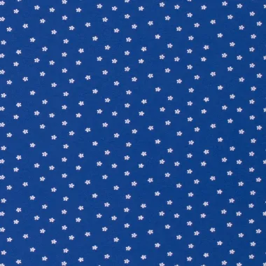 -Tricot stof - bloemetjes - kobalt - 21501-105 - Tricot stof - bloemetjes - kobalt - 21501-105
