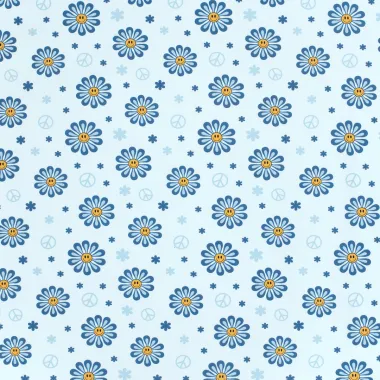 -Tricot stof - bloemen - lichtblauw - 21816-002 - Tricot stof - bloemen - lichtblauw - 21816-002