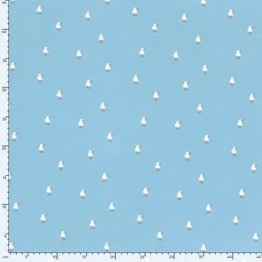 -Tricot stof - zeemeeuwen - babyblauw - 21844-003 - Tricot stof - zeemeeuwen - babyblauw - 21844-003
