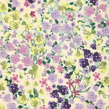 -Polyesterstoff – Brokat-Jacquard – Blumenmuster – Lila Multi – 22769-534 - Polyesterstoff – Brokat-Jacquard – Blumenmuster – Lila Multi – 22769-534