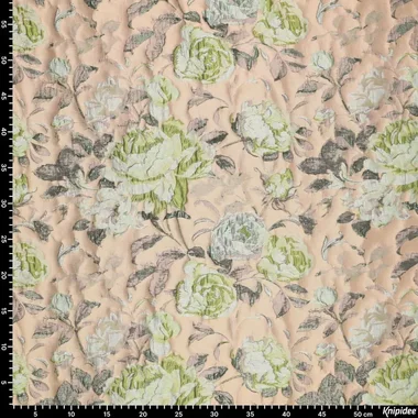 -Polyesterstoff – Brokat-Jacquard Metall – Blumen – grün – 22770-320 - Polyesterstoff – Brokat-Jacquard Metall – Blumen – grün – 22770-320