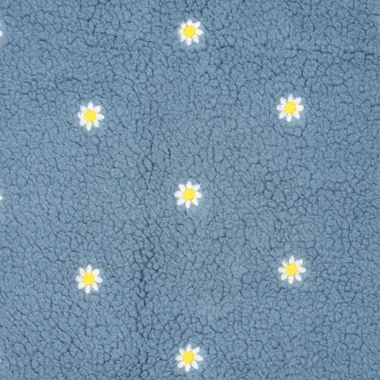 -Teddy stof - embroidery - bloemetjes - blauw - 22260-690 - Teddy stof - embroidery - bloemetjes - blauw - 22260-690