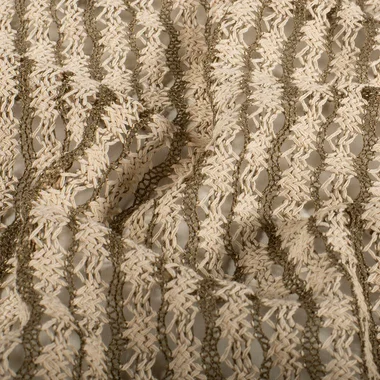 -Strickstoff – Ajour – Ecru/Taupe – 32/25256-054 - Strickstoff – Ajour – Ecru/Taupe – 32/25256-054