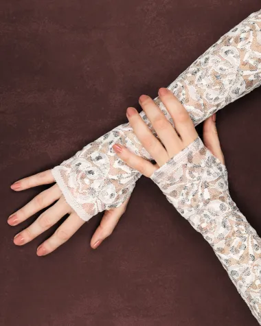 -Kant stof - foil lace - wit - 22411-001 - Kant stof - foil lace - wit - 22411-001