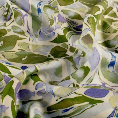 -Viscose stof - poplin - digitaal bloemen - groen - 25077-025 - Viscose stof - poplin - digitaal bloemen - groen - 25077-025