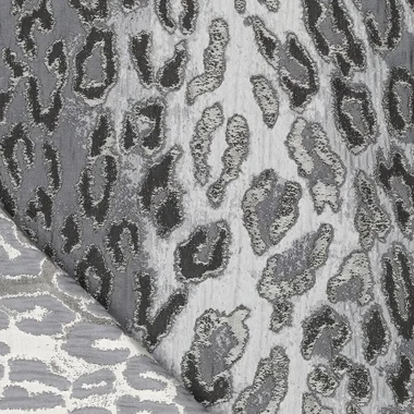 -Polyester stof - jacquard - dierenprint - grijs - 23184-970 - Polyester stof - jacquard - dierenprint - grijs - 23184-970