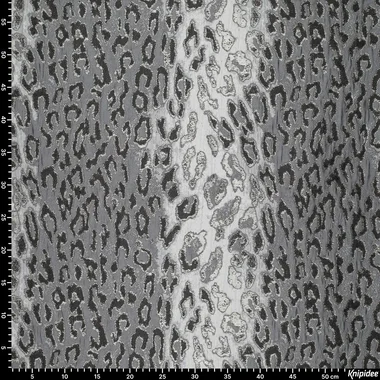 -Polyester stof - jacquard - dierenprint - grijs - 23184-970 - Polyester stof - jacquard - dierenprint - grijs - 23184-970