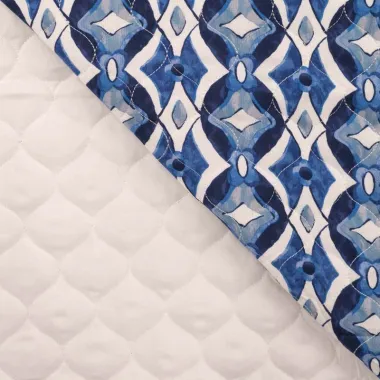 -Doorgestikte stof - quilted chally - blauw - 11658-960 - Doorgestikte stof - quilted chally - blauw - 11658-960