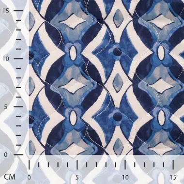 -Doorgestikte stof - quilted chally - blauw - 11658-960 - Doorgestikte stof - quilted chally - blauw - 11658-960