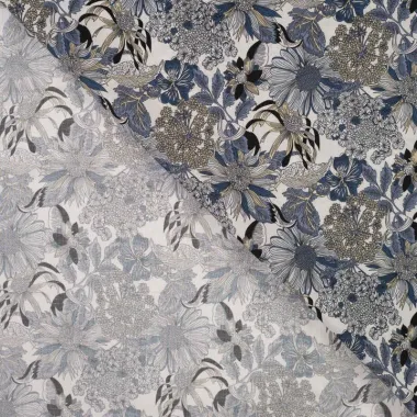 -Tencel stof - digitaal bloemen - blauw - 19076-940 - Tencel stof - digitaal bloemen - blauw - 19076-940