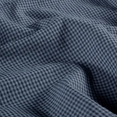 -Geruite stof - poplin seersucker - marine - 25002-008 - Geruite stof - poplin seersucker - marine - 25002-008