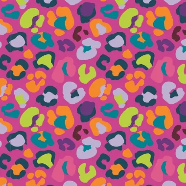 -Tricot stof - French Terry - luipaardprint - fuchsia - 20125-170 - Tricot stof - French Terry - luipaardprint - fuchsia - 20125-170