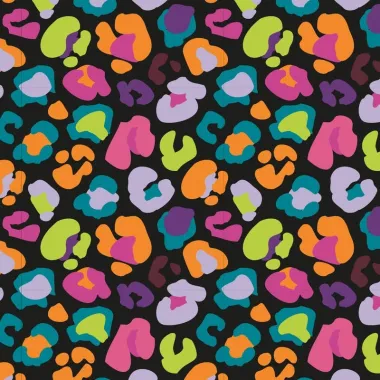 -Tricot stof - French Terry - luipaardprint - zwart - 20125-690 - Tricot stof - French Terry - luipaardprint - zwart - 20125-690