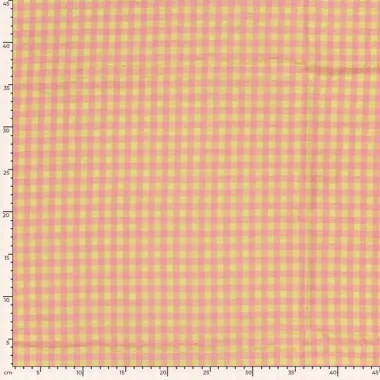 -Geruite stof - poplin seersucker - lichtroze/geel - 25003-011 - Geruite stof - poplin seersucker - lichtroze/geel - 25003-011