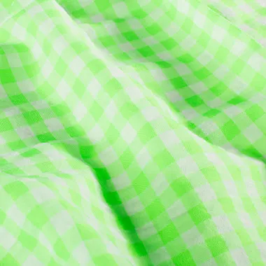 -Geruite stof - poplin seersucker - neon groen/wit - 25003-023 - Geruite stof - poplin seersucker - neon groen/wit - 25003-023