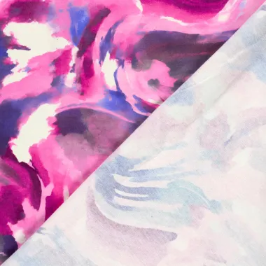 -Tricot stof - French Terry - abstract - fuchsia - 24502-017 - Tricot stof - French Terry - abstract - fuchsia - 24502-017