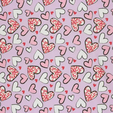 -Tricot stof - hartjes dierenprint - lila - 25727-043 - Tricot stof - hartjes dierenprint - lila - 25727-043